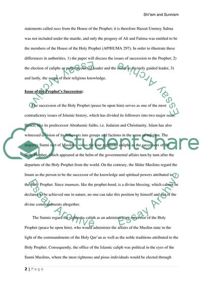 Shiism and Sunnism Comparative Analysis
