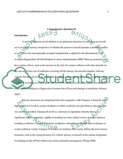 Comprehensive Examination Questions