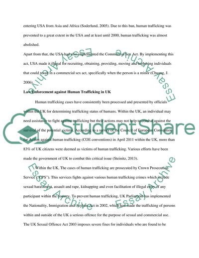 Law Enforcement and Human Trafficking