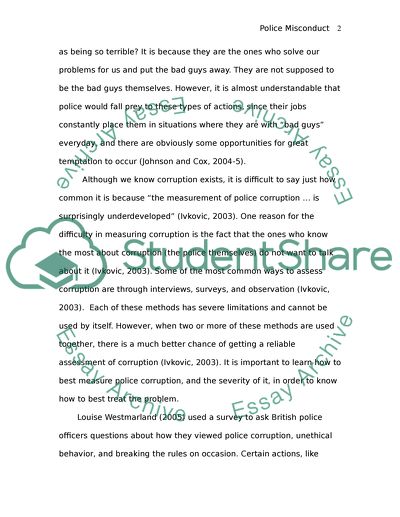 The Issue of Police Misconduct