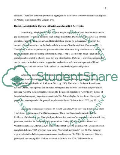 Canadian Aboriginal Community Assessment and Diagnosis