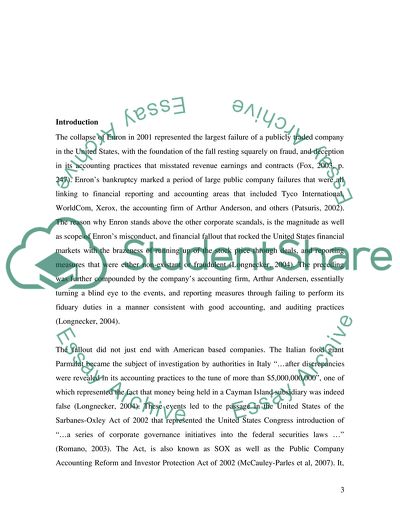 The Enron Scandal, and a Look at the Accounting Practices that Permitted it to Happen