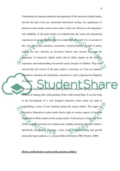 Interactive Illustration in Print Media Targeting Childrens Market