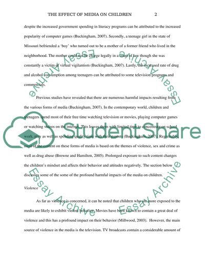 The Effect of Media on Children