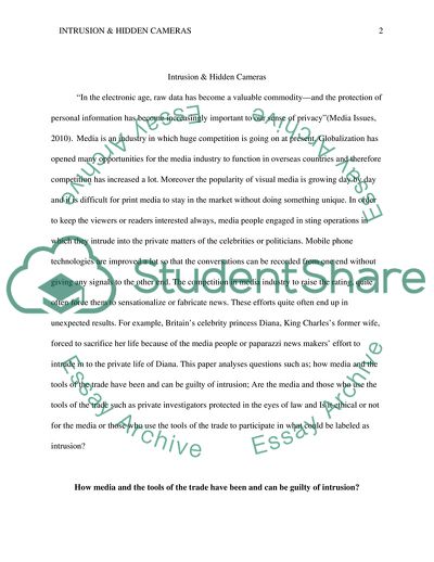 The Way of Intrusion into the Private Lives of the People by Media People