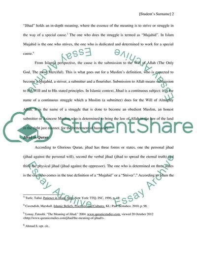 Jihad in Islam and its Perception in the Modern World