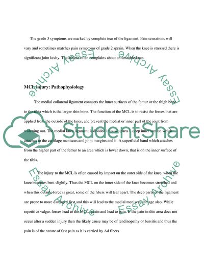 Rehabilitation Program for a Person with Medial Ligament Sprain