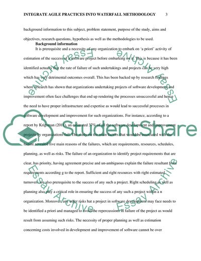 Integrating Agile Practices into Waterfall Methodology