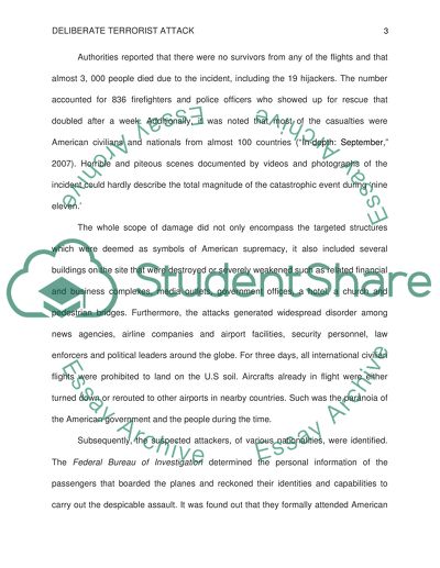 Deliberate Terrorist Attack