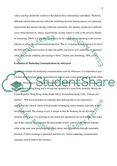 Marketing Communications in Tourism