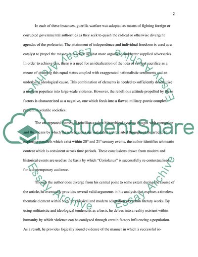 Summary of an article