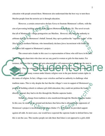 Three Cups of Tea by Greg Mortenson and David Oliver Relin