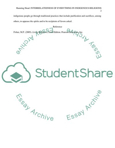 Interrelatedness of Everything in Indigenous Religions