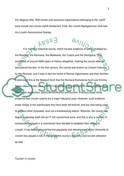 The Outline of Tourism in Lincolnshire County