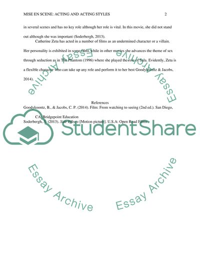 Mise En Scene: Acting and Acting Styles