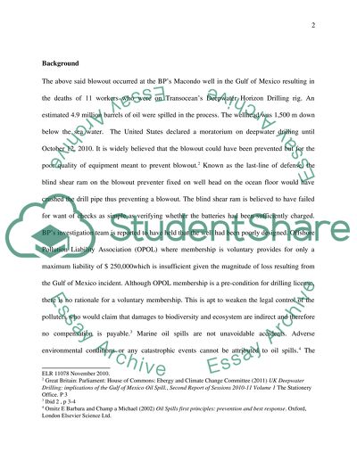 BP Global Oil Spill in Gulf of Mexico and Its Affect on Local Businesses