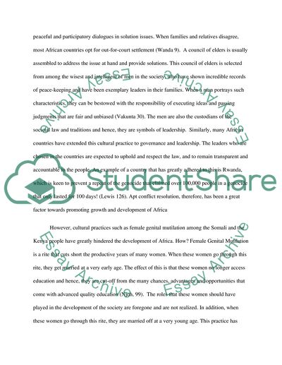 African Culture and Development