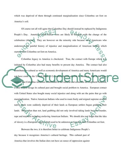 Indigenous Peoples Day VS Columbus Day