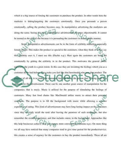 How Advertisement Manipulates Customers Choices and Spending Habits