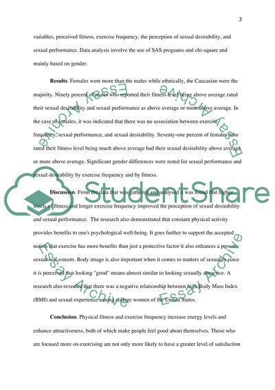 Linking Sexual Satisfaction and Exercise