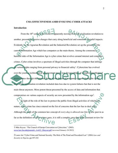 Computer Misuse Act 1990: Effectiveness in the Light of Evolving and Increasing Cyber Attacks