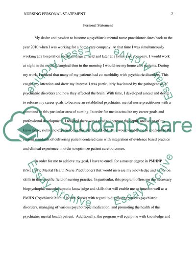 Nursing personal statement