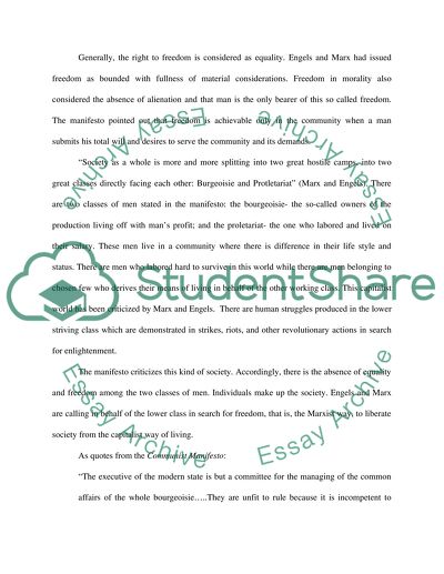 Freedom and Equality According to Marx and Engels