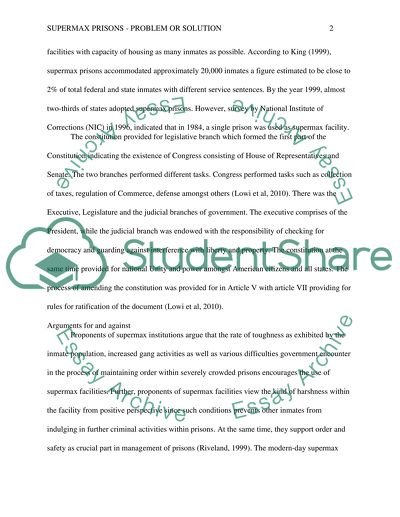 Super-Maximum Prisons