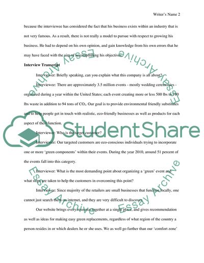 Services for Event Planning in an ECo-friendly Manner