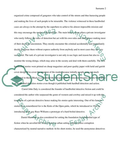 Hardboiled Crime Fiction