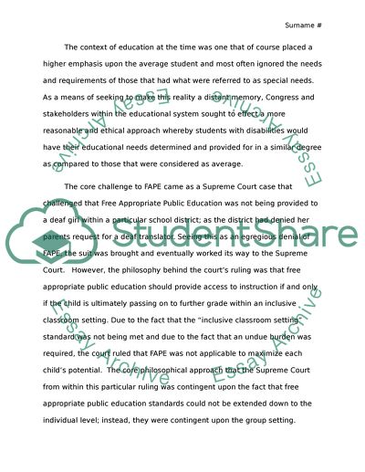 Central school district vs. Rowley 458 US 176 (1982)