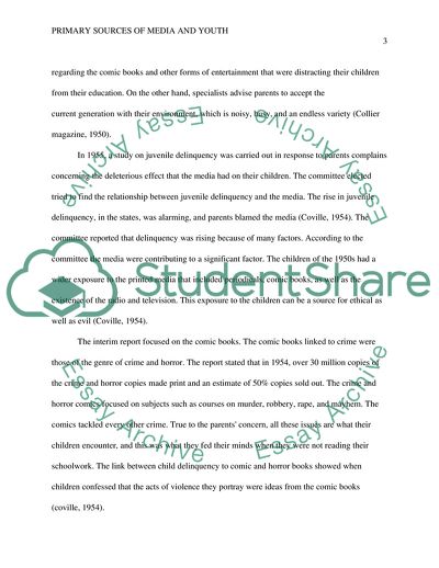 Primary Sources of Media and Youth