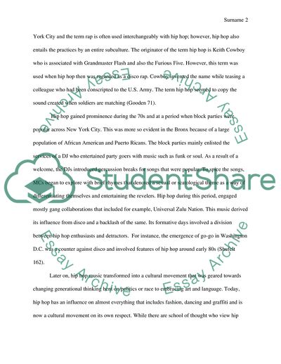 A Significant Role of Hip-Hop Culture