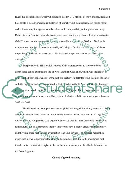 1000 words essay on global warming