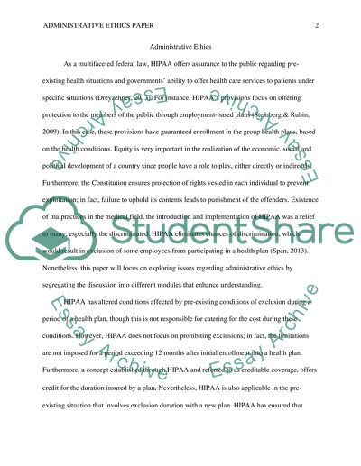 Administrative Ethics