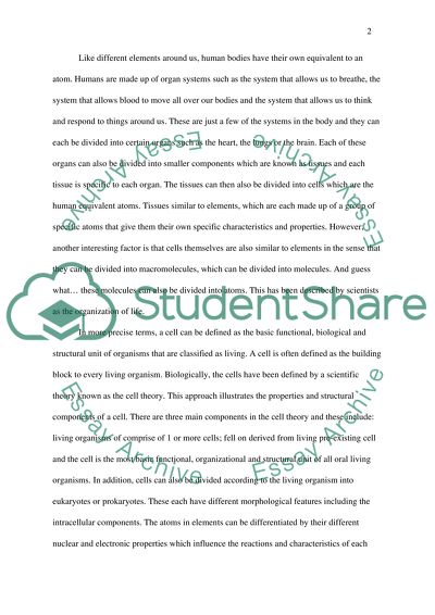 Atom and Animal and Plant Cell