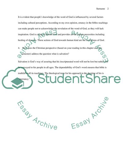 Read How to Think Theologically Chpter 6; Submit RR for Questions