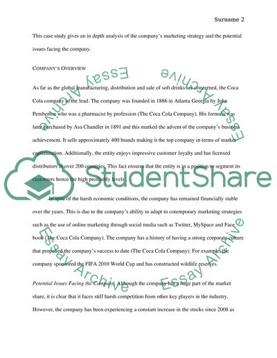 The Coca Cola Company Overview