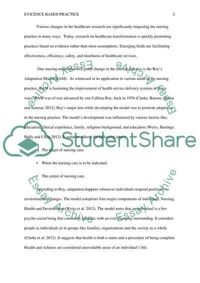 Evidence base practice