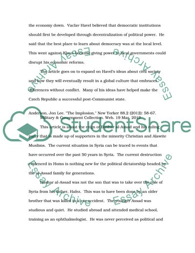 Analysis of Articles about Political Geography Issues