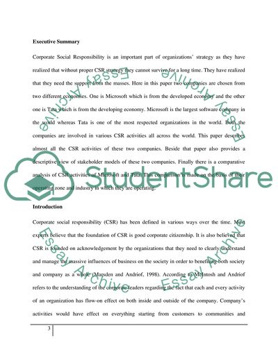 Coperate social responsibility