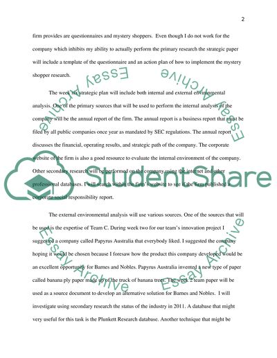The Vision, Mission, and Value Statements of Barnes and Noble