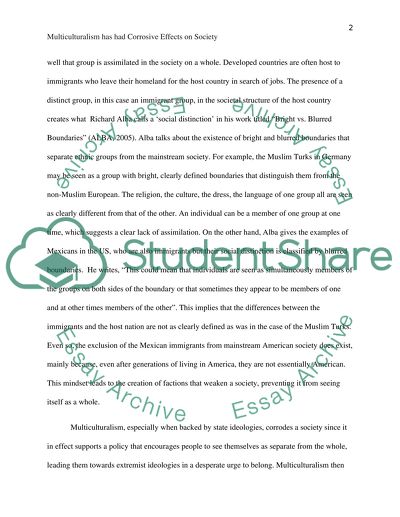 Multiculturalism Has Corrosive Effects on Society