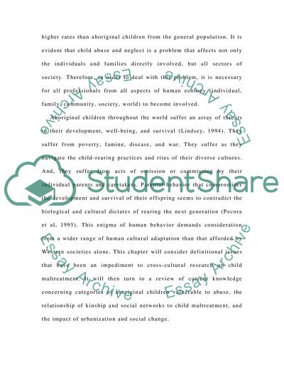 Child Abuse and Neglect as a Widespread Social Problem