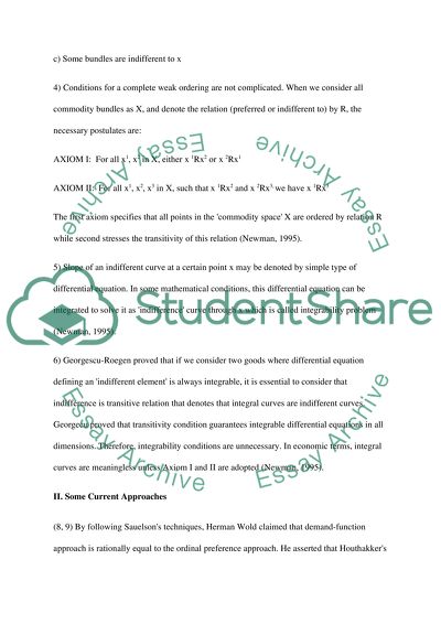 The Foundations of the Revealed Preference Theory