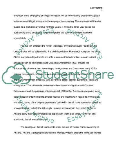 Arizona Enacts Stringent Law on Immigration