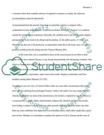 Trauma and Recovery by Herman