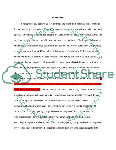 Divorce in Modern Society