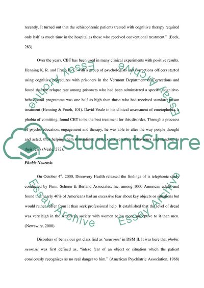 Cognitive Behavior Therapy (CBT) in the treatment of phobias - why is it the most effective method