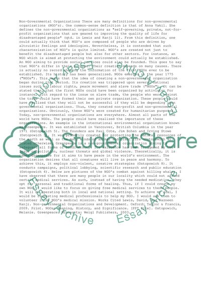 Non-Governmental Organizations